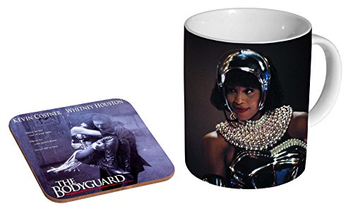 Whitney Houston The Bodyguard Kaffeetasse und Untersetzer aus Keramik von mugmart