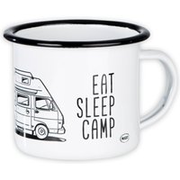 Emailletasse Eat Sleep Camp | Im Retro Design Campingbus Lt Mit Hochdach Motiv Campervan Zeichnung Emailletasse Eat Sleep Camp | Im Retro Design Campingbus Lt Mit Hochdach Motiv Campervan Zeichnung von mugsytassen