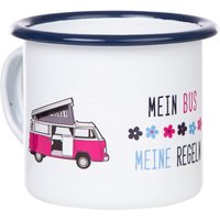 Emailletasse Mein Bus - Meine Regeln | Im Retro Design Campingbus in Pink Mit Aufstelldach Motiv Campervan Zeichnung Emailletasse Mein Bus - Meine Regeln | Im Retro Design Campingbus in Pink Mit Aufstelldach Motiv Campervan Zeichnung von mugsytassen