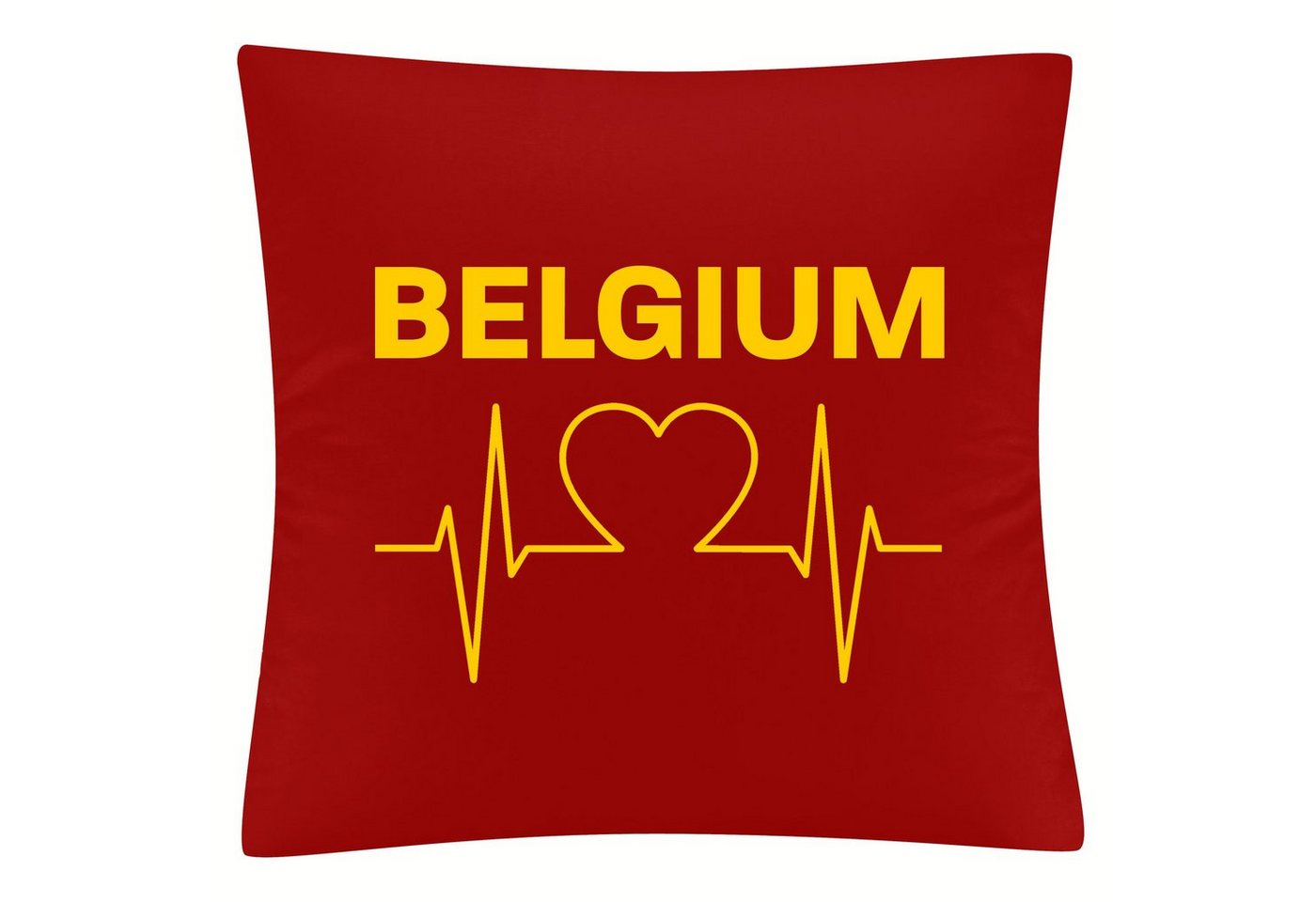 Kissenbezug Belgium - Herzschlag - Kissen, multifanshop von multifanshop
