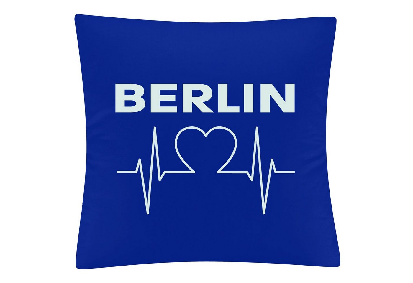 Kissenbezug Berlin blau - Herzschlag - Kissen, multifanshop von multifanshop