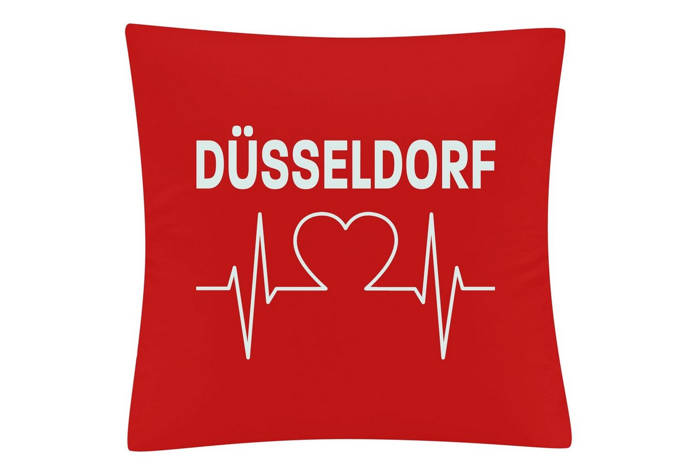 Kissenbezug Düsseldorf - Herzschlag - Kissen, multifanshop von multifanshop