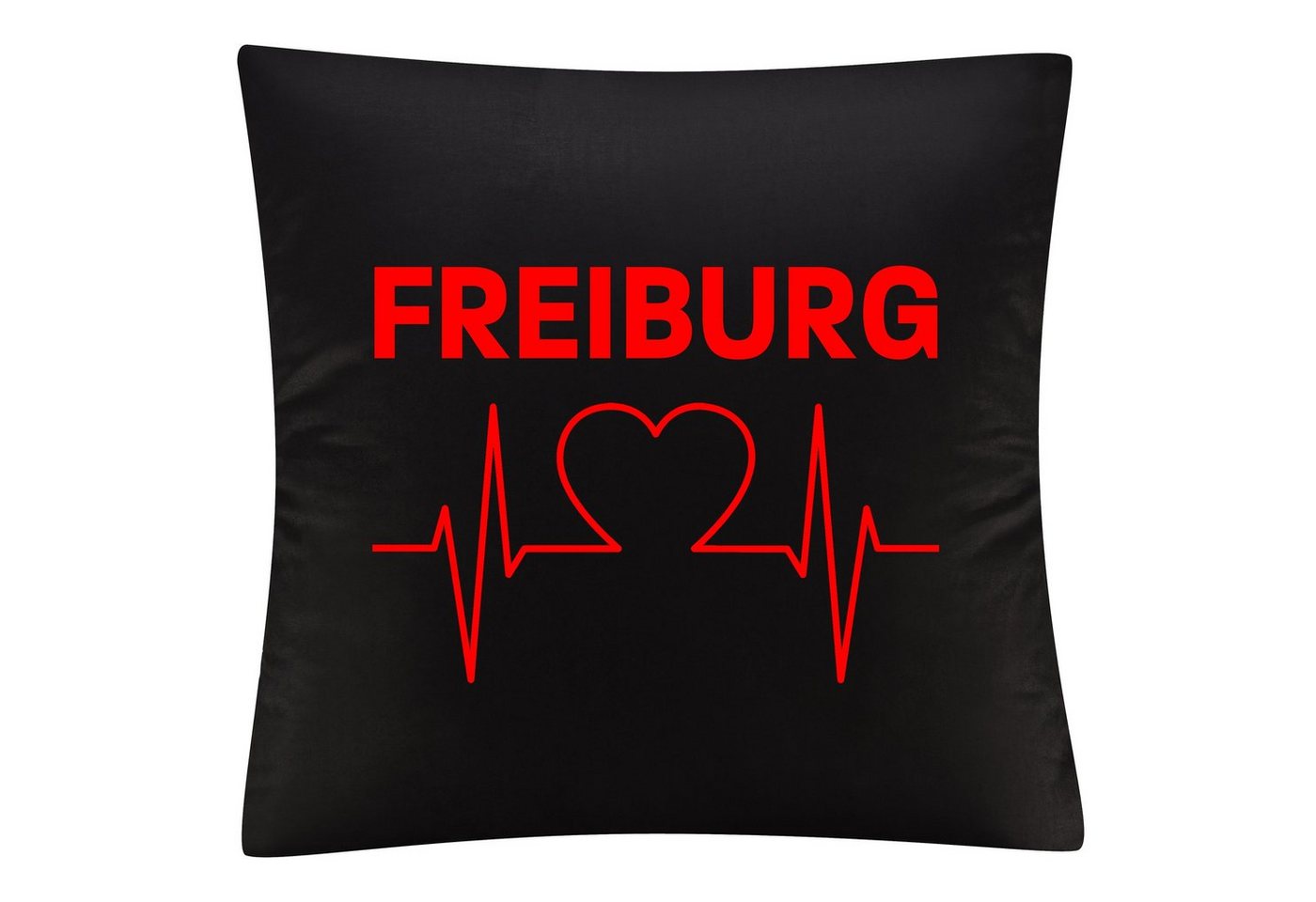 Kissenbezug Freiburg - Herzschlag - Kissen, multifanshop von multifanshop