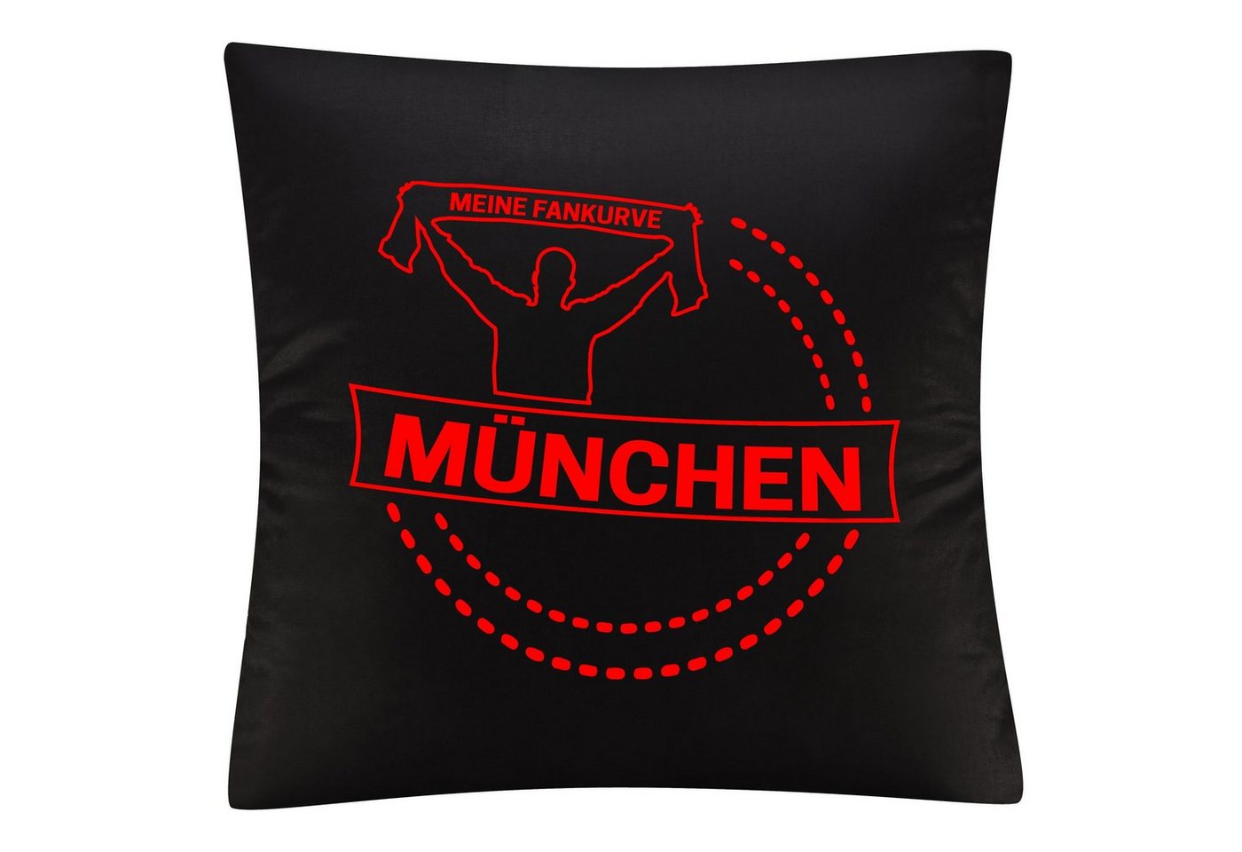 Kissenbezug München rot - Meine Fankurve - Kissen, multifanshop von multifanshop