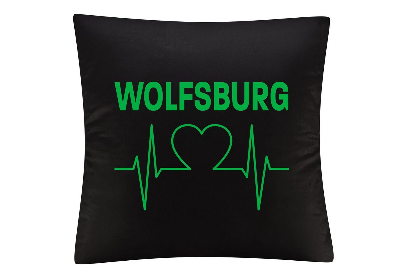 Kissenbezug Wolfsburg - Herzschlag - Kissen, multifanshop von multifanshop