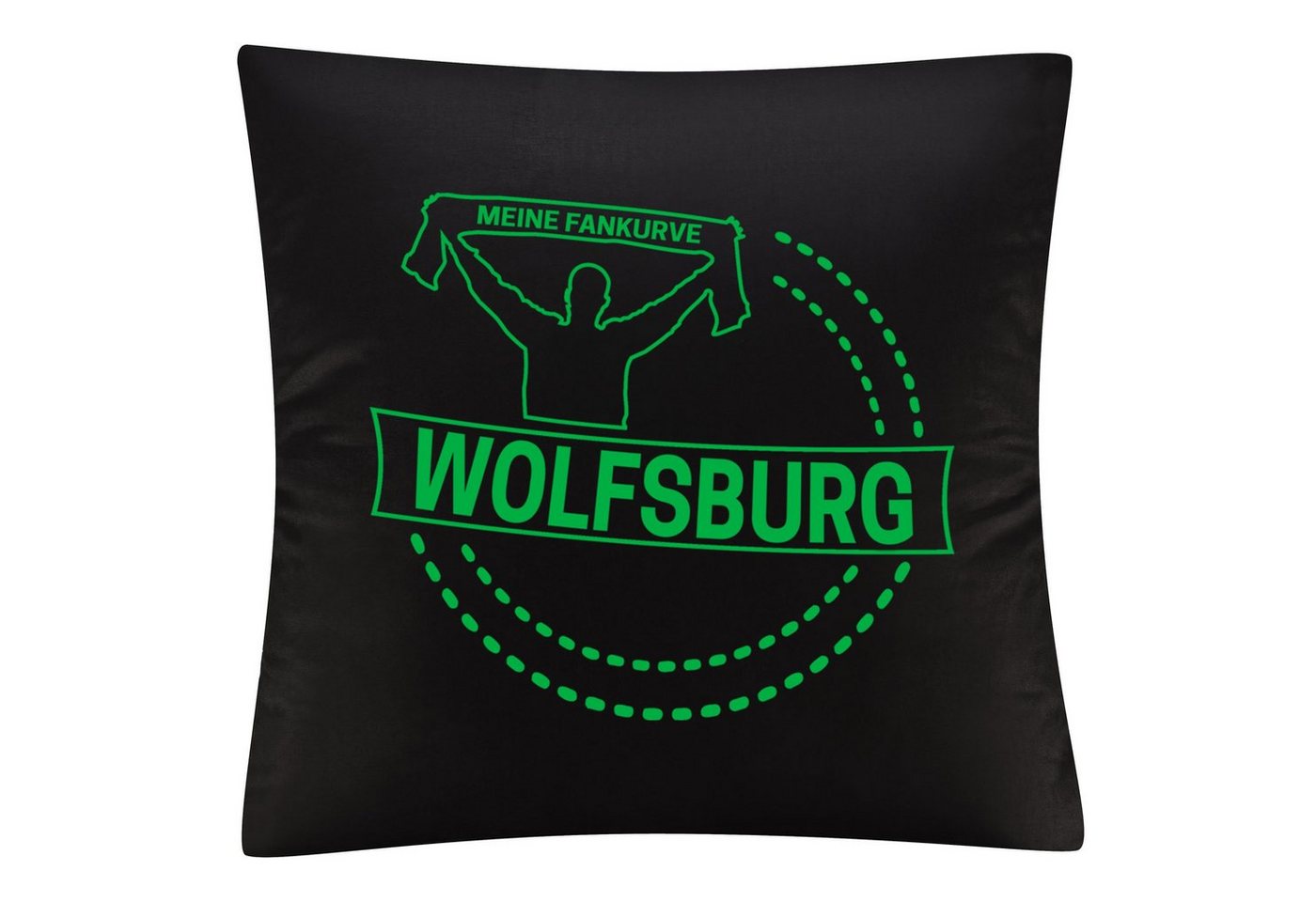 Kissenbezug Wolfsburg - Meine Fankurve - Kissen, multifanshop von multifanshop