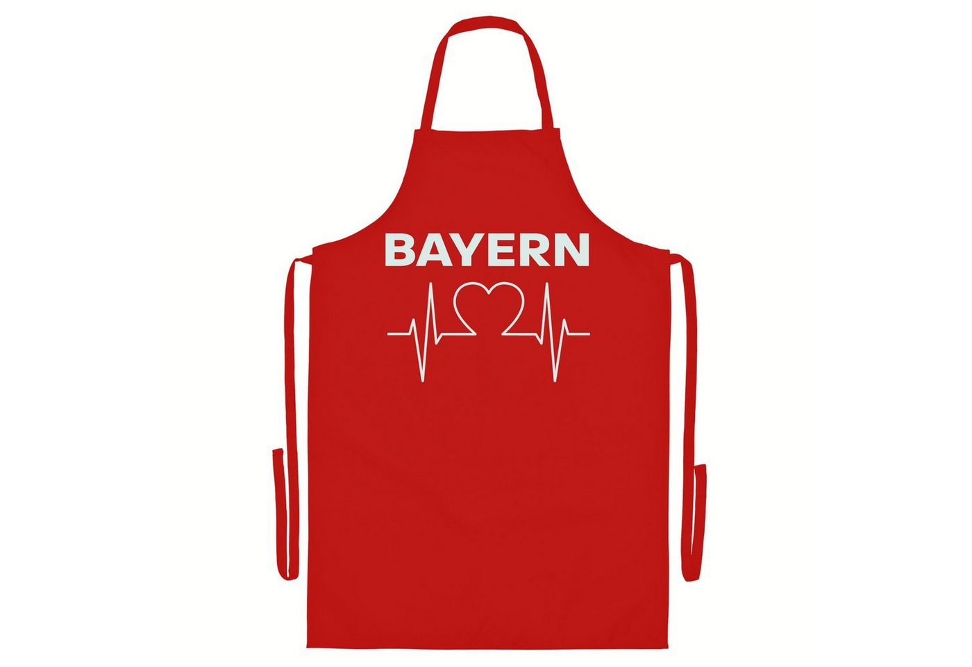 multifanshop Grillschürze Bayern - Herzschlag - Schürze von multifanshop