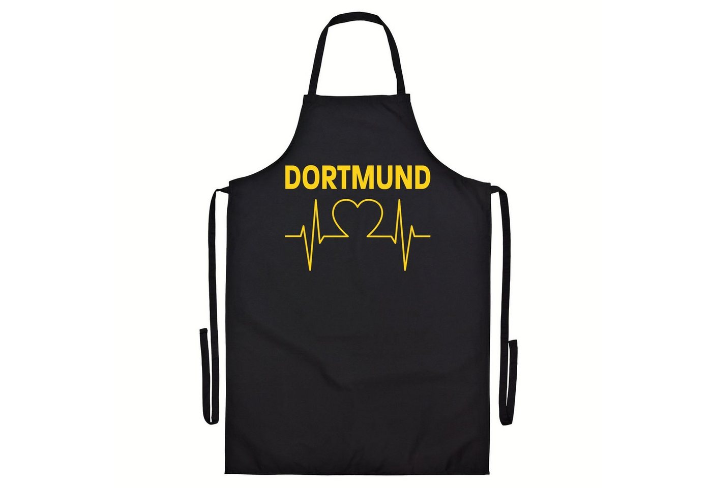 multifanshop Grillschürze Dortmund - Herzschlag - Schürze von multifanshop