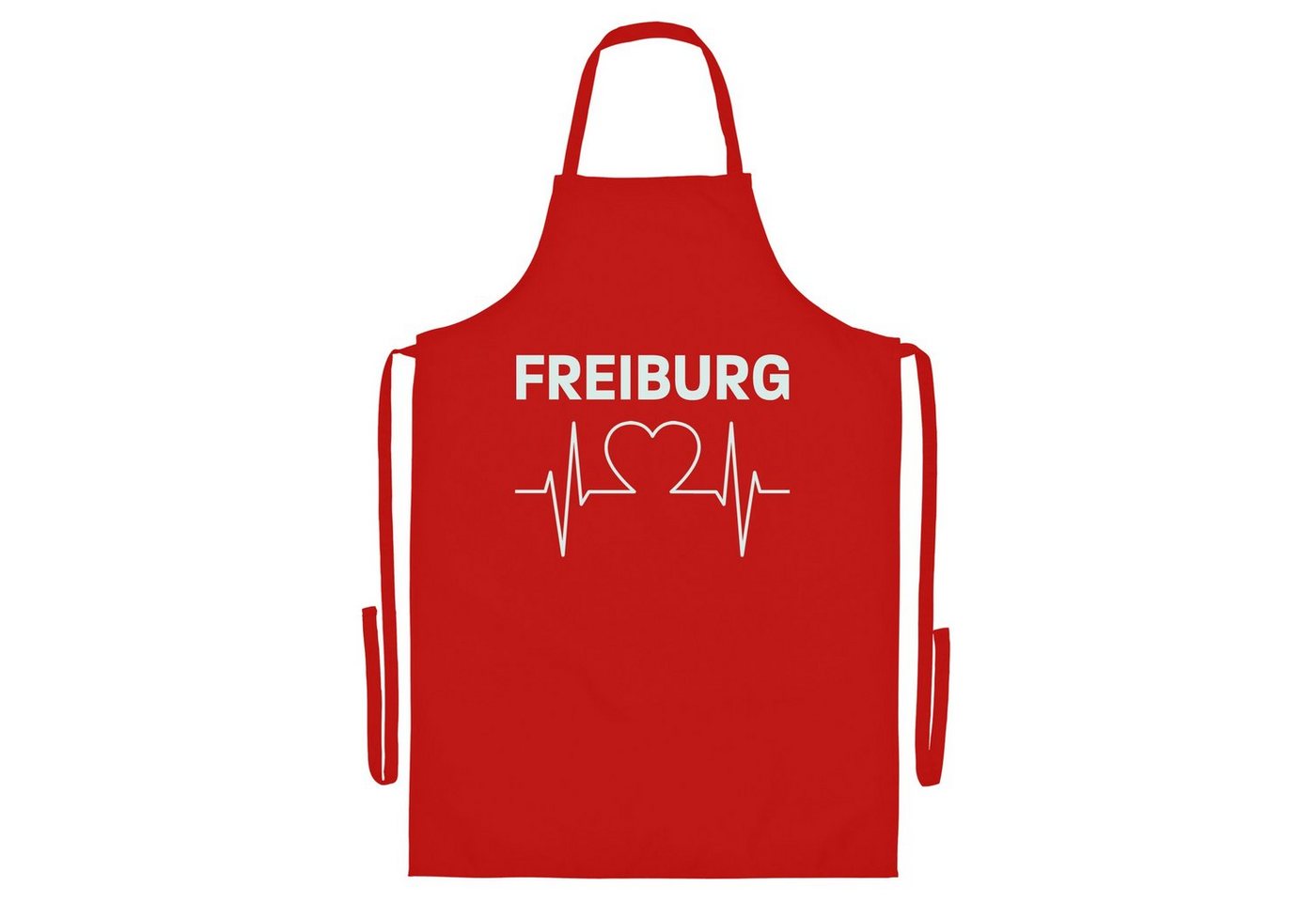 multifanshop Grillschürze Freiburg - Herzschlag - Schürze von multifanshop