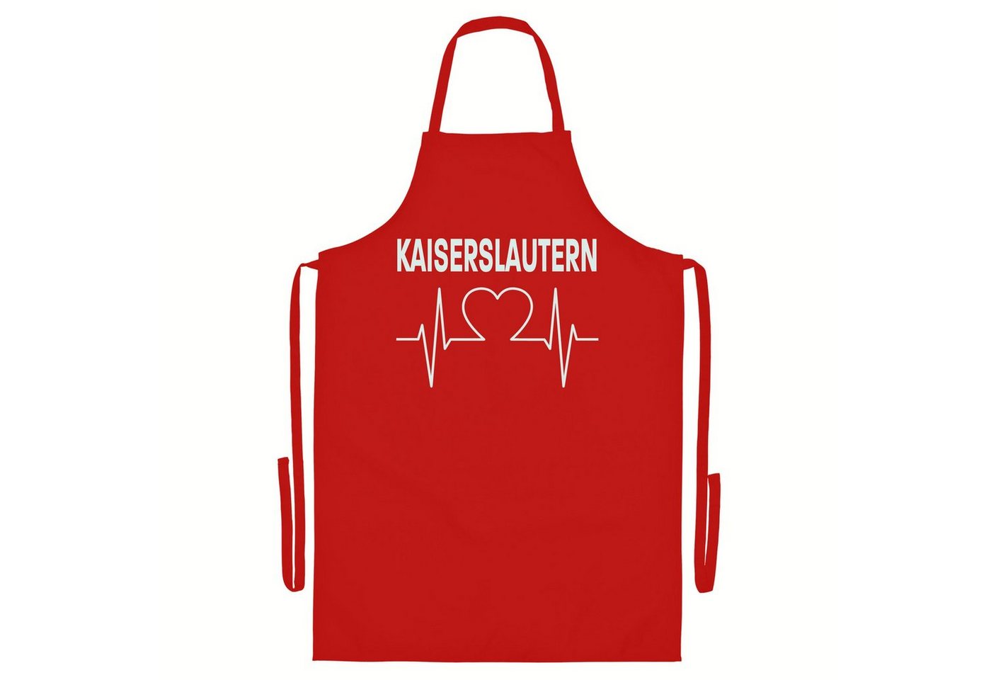 multifanshop Grillschürze Kaiserslautern - Herzschlag - Schürze von multifanshop