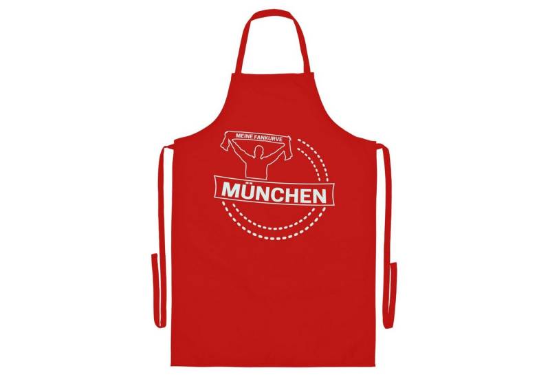 multifanshop Grillschürze München rot - Meine Fankurve - Schürze von multifanshop
