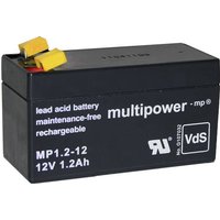 Multipower PB-12-1,2-4,8 MP1,2-12 Bleiakku 12V 1.2Ah Blei-Vlies (AGM) (B x H x T) 97 x 59 x 43mm Fla von MULTIPOWER