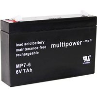 Multipower PB-6-7-4,8 MP7-6 Bleiakku 6V 7Ah Blei-Vlies (AGM) (B x H x T) 151 x 100 x 34mm Flachsteck von MULTIPOWER