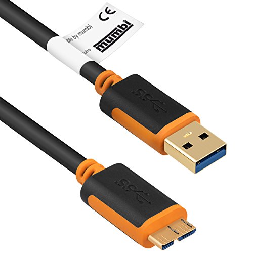 mumbi 21921 Micro USB 3.0 Kabel - USB A Stecker auf Micro USB 3.0 Stecker 2.00m von mumbi