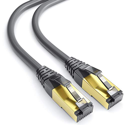 mumbi LAN Kabel 2m CAT 8 Netzwerkkabel geschirmtes F/FTP CAT8 Ethernet Kabel Patchkabel RJ45 2Meter, schwarz mumbi LAN Kabel 2m CAT 8 Netzwerkkabel geschirmtes F/FTP CAT8 Ethernet Kabel Patchkabel RJ45 2Meter, schwarz von mumbi