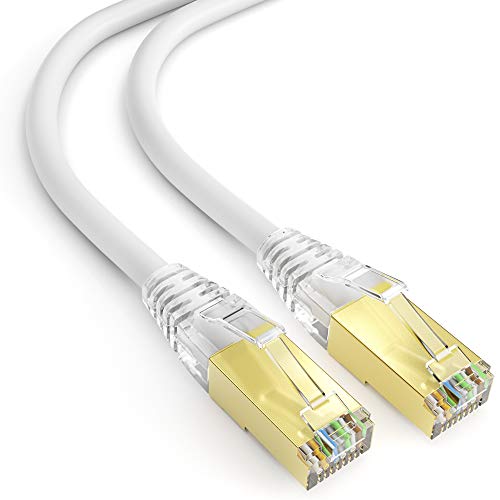 mumbi LAN Kabel 5m CAT 8 Netzwerkkabel geschirmtes F/FTP CAT8 Ethernet Kabel Patchkabel RJ45 5Meter, weiss mumbi LAN Kabel 5m CAT 8 Netzwerkkabel geschirmtes F/FTP CAT8 Ethernet Kabel Patchkabel RJ45 5Meter, weiss von mumbi