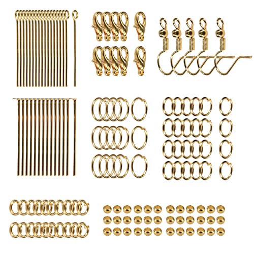 mumbi 650 teiliges Schmuckherstellung Bastel Set Basteln Verbinder Verschluss Schmuck Herstellung gold von mumbi