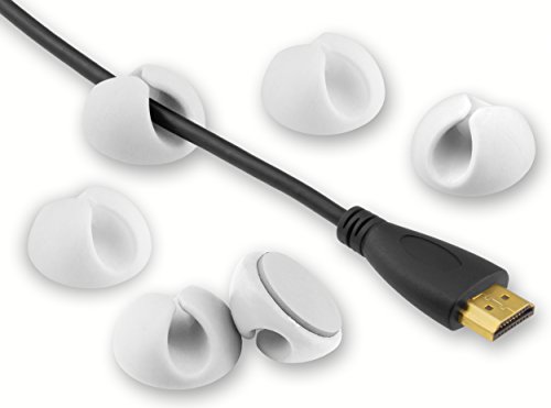 mumbi 6X Kabelführung für den Schreibtisch / 6er Set Computer Kabelmanagement in Weiss mumbi 6X Kabelführung für den Schreibtisch / 6er Set Computer Kabelmanagement in Weiss von mumbi