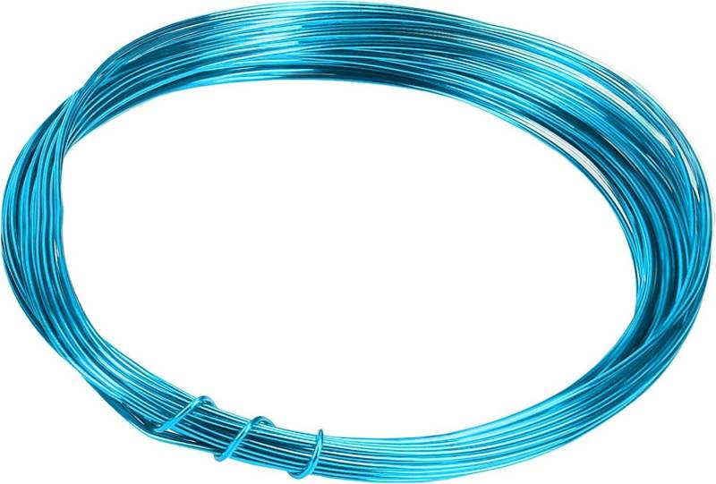mumbi Basteldraht Basteldraht Aluminium Blau 10m, 1mm stark – Schmuck- & Dekodraht DIY von mumbi