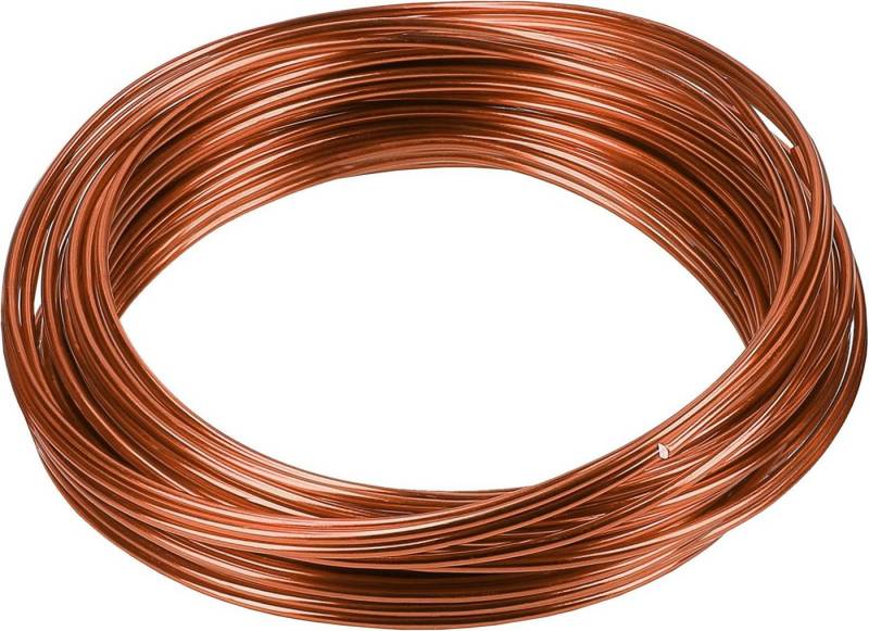 mumbi Basteldraht Basteldraht Aluminium Braun 10m, 2mm stark – Schmuck- & Dekodraht DIY von mumbi