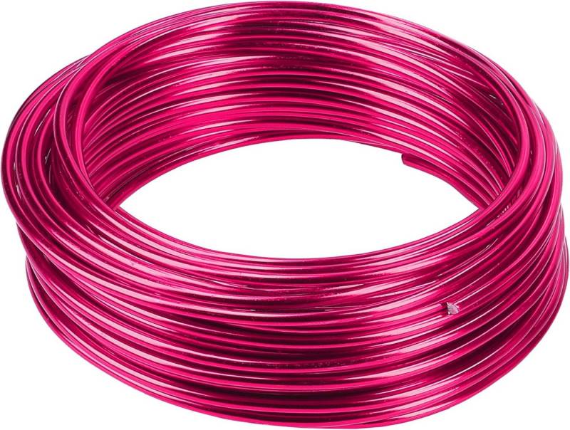 mumbi Basteldraht Basteldraht Aluminium Rosa 10m, 3mm stark – Schmuck- & Dekodraht DIY von mumbi
