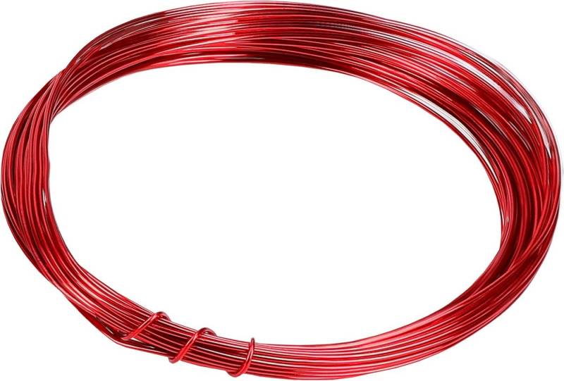 mumbi Basteldraht Basteldraht Aluminium Rot 10m, 1mm stark – Schmuck- & Dekodraht DIY von mumbi