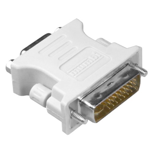 mumbi DVI Adapter (DVI-I zu VGA) - Digital auf Analog Adapter für Grafikkarten, Beamer, und Monitore TFT (CRT) - Beige von mumbi