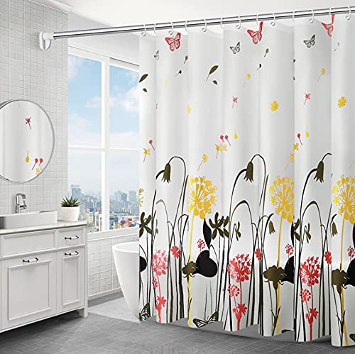 mumbi Duschvorhang Vorhang Dusche Duschvorhänge 180x200 Badewannenvorhang Ersatzvorhang Blumenwiese von mumbi