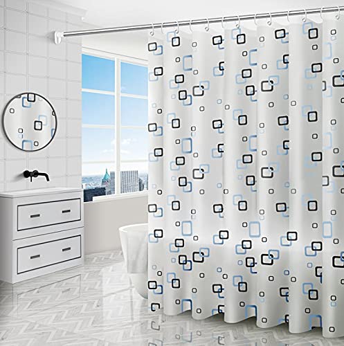 mumbi Duschvorhang Vorhang Dusche Duschvorhänge 180x200 Badewannenvorhang Ersatzvorhang Eckige Ringe von mumbi