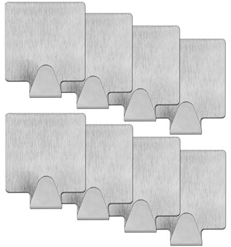 mumbi Handtuchhalter selbstklebend Handtuchhaken ohne bohren Klebehaken, Edelstahl, 8 Stück von mumbi