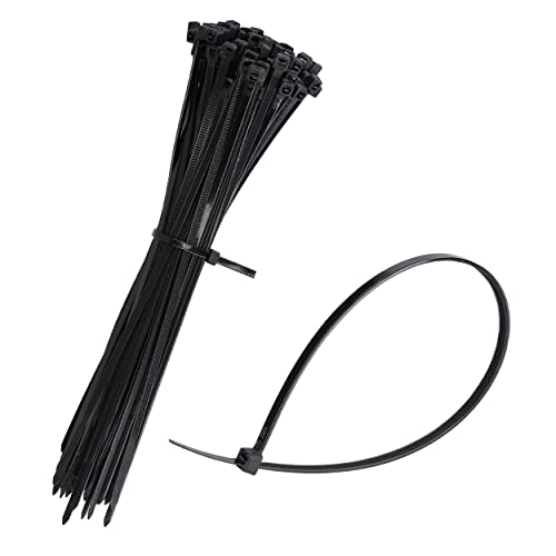mumbi Kabelbinder schwarz 200mm x 2,5 mm UV-beständig Brandschutz UL 94 V2 Profi SET 100 Stück von mumbi