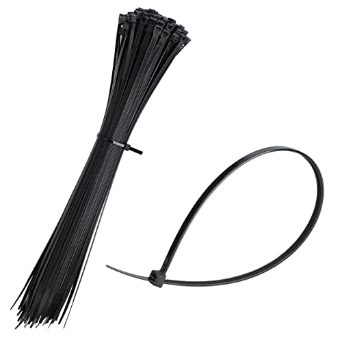 mumbi Kabelbinder schwarz 200mm x 3,6 mm UV-beständig Brandschutz UL 94 V2 Profi SET 100 Stück von mumbi