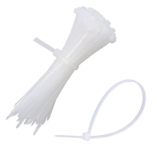 mumbi Kabelbinder weiß 150mm x 2,5 mm UV-beständig Brandschutz UL 94 V2 Profi SET 100 Stück von mumbi