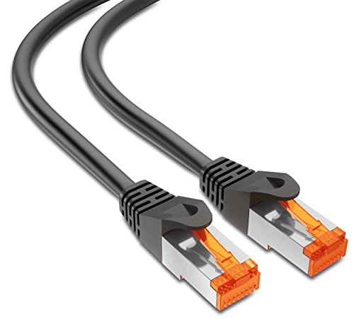 mumbi LAN Kabel 5m CAT 6 Netzwerkkabel geschirmtes F/UTP CAT6 Ethernet Kabel Patchkabel RJ45 5Meter, schwarz von mumbi