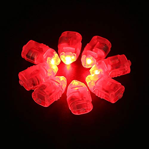 50 Stück LED-Ballonlicht, wasserdicht, Mini-Lichter, lange Standby-Zeit, Lichter für Papierlaterne, Ballon, Hochzeit, Party, Dekoration, Ostereier, Geburtstag, Halloween, Weihnachtsdekoration(Rot) von mumisuto