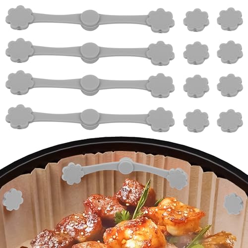 Air Fryer Magnet Silikon Schnalle Set,Magnetische Silikon-Halterung für Luftfritteusen-Backpapier,Festhalten von Luftfritteusen Pergamentpapier,4 Stück Küchenzubehör mit langen und kurzen Clips (B) Air Fryer Magnet Silikon Schnalle Set,Magnetische Silikon-Halterung für Luftfritteusen-Backpapier,Festhalten von Luftfritteusen Pergamentpapier,4 Stück Küchenzubehör mit langen und kurzen Clips (B) von mumisuto