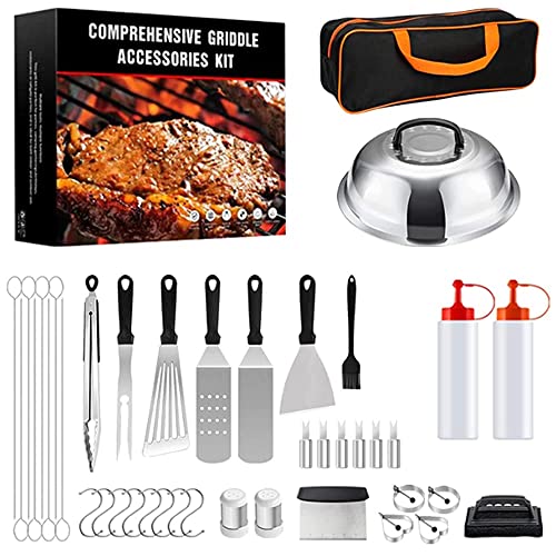 Grill Zubehör Set, 42-teiliges Extra Dickes Edelstahl-Grill-Werkzeug-Set BBQ Set mit Barbecue Utensilien mit Grillbesteck Koffer Thermometer Geschenke für Männer Frauen Geburtstag von mumisuto