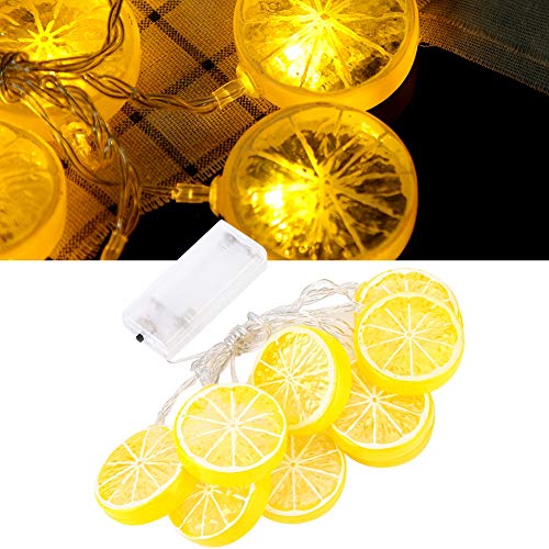 Lichterkette, 1,5 M, 10 LED-Lichter, Batteriebetrieben, Wasserdicht, Lichterkette, Zitronenlicht, Seillicht, Weihnachten, Garten, Terrasse, Schlafzimmer, Party, Dekoration, Innen- Und(Zitrone) von mumisuto