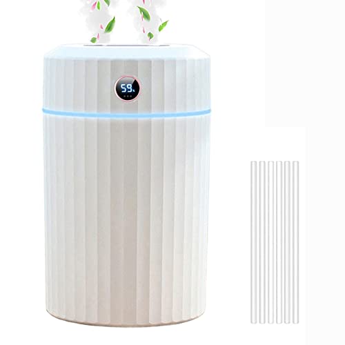 Luftbefeuchter,2L Luftbefeuchter Schlafzimmer,Humidifier Kinderzimmer mit 2 Nebelmodi und 7 Farben Licht und Thermo-Hygrometer, Auto Abschaltung,Aroma Diffuser für Haus Büro Reisen +6 Filter von mumisuto