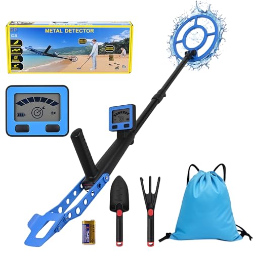 Metalldetektor,Kinder Metalldetektoren mit LCD-Display und Wasserdichter Suchspule,57-110cm Metalldetektor Profi Set Hochempfindlicher Metallsuchgerät für Erkundung im Freien von mumisuto
