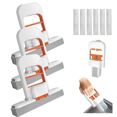 Mini Foldable Desktop Mop, Mini Mop Desktop Reinigungs, Tragbarer Squeeze Schwammmopp, Handwaschbarer Desktop Reinigungs Tragbare von mumisuto