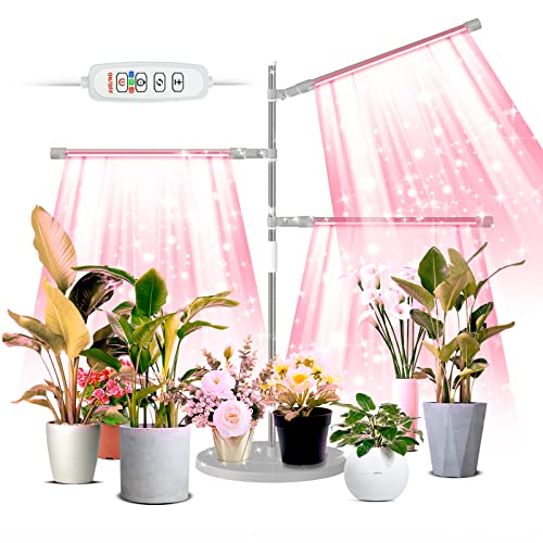 mumisuto Pflanzenlampe LED, Vollspektrum Pflanzenlicht, 4000K Vollspektrum Pflanzenlampe für Zimmerpflanzen, Pflanzenleuchte LED,Wachstumslampe für Pflanzen, 10 Stufen Dimmbar,Timer von mumisuto