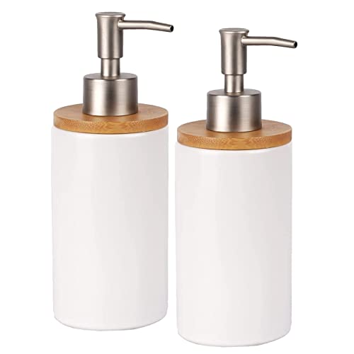 Seifenspender Set, 400ml Seifenspender für Badezimmer, Seifenspender Dusche, Seifenspender KüChe, Nachfüllbarer Pumpspender für die Küche,Seifenspender für Küchen und Bad (Weiß) von mumisuto