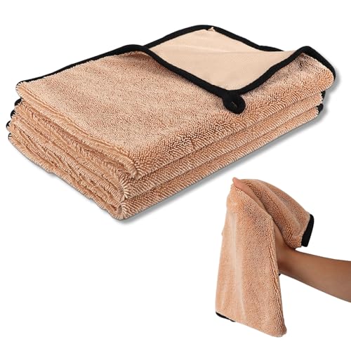 3 Stück Shiny Bath Trockentuch,Fast Dry Trockentuch 40x60cm,Duschkabinen Tuch zum Wasser Abziehen in Dusche & Bad, Extrem Saugstark Trockentuch, Duschkabinen Shiny Wipes tücher (Braun) von mumisuto