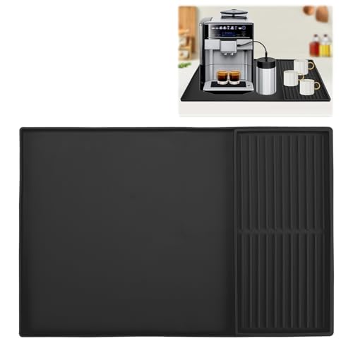 Silikon Abtropfmatte Kaffeemaschine,2-in-1 Abtropfmatte Geschirr Unterlage Kaffeemaschine Matte,40.5x61cm Silikonmatte mit Abtropfmatte Spüle Trockenmatte,Hitzebeständiges Rutschfeste für Küche Silikon Abtropfmatte Kaffeemaschine,2-in-1 Abtropfmatte Geschirr Unterlage Kaffeemaschine Matte,40.5x61cm Silikonmatte mit Abtropfmatte Spüle Trockenmatte,Hitzebeständiges Rutschfeste für Küche von mumisuto