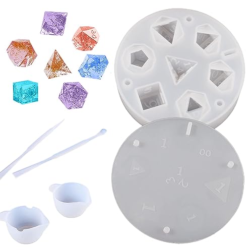 Silikonform Epoxidharz Spielwürfel,7 Formen DND Würfel Silikonform Spielwürfel Gießform Polyedrische Würfelformen Würfel Digital Game Silikonform Dice Mold Epoxy Resin für Tischspiele Rollenspiele Silikonform Epoxidharz Spielwürfel,7 Formen DND Würfel Silikonform Spielwürfel Gießform Polyedrische Würfelformen Würfel Digital Game Silikonform Dice Mold Epoxy Resin für Tischspiele Rollenspiele von mumisuto