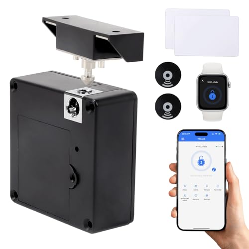 Smart Schubladenschloss,Intelligentes Biometrisches Schrankschloss,Elektronisches Schrankschloss mit APP NFC,Versteckte Schlösser für Schrank Schublade Schließfächer Briefkasten von mumisuto