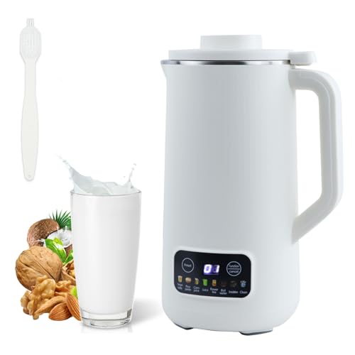 Sojamilch Hersteller, Entsafter Sojamilch Maschine mit Edelstahl und Klingen, Nuss und Sojamilchbereiter, Veggie Drink Maker, Hafermilch Maschine, Pflanzenmilch Bereiter (Weiß) von mumisuto