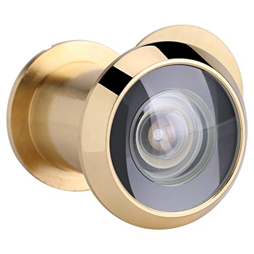 Türspion, Home Security Optisches Glas 220-Grad-Weitwinkel-Türfernrohr mit drehbarer Sichtschutzabdeckung für 35 mm bis 60 mm Türen(Gold) von mumisuto