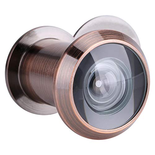 Türspion, Home Security Optisches Glas 220-Grad-Weitwinkel-Türfernrohr mit drehbarer Sichtschutzabdeckung für 35 mm bis 60 mm Türen(Rotbronze) von mumisuto